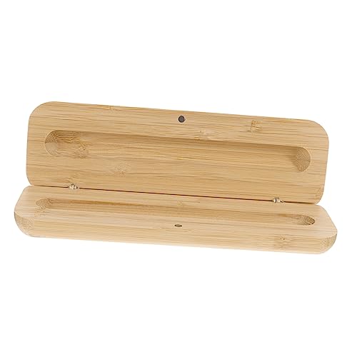 jojofuny Natürliche Holz Stiftebox Einzelschachtel für Schüler und Büro Stilvolle Geschenkverpackung Robuste Aufbewahrungsbox für Füller Praktische Schreibwaren Organizer mit Schlichtem von jojofuny