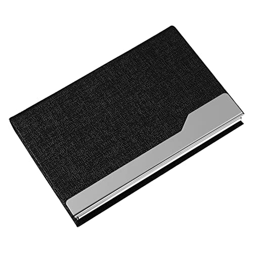 jojofuny PU Kartenetui aus Edelstahl Großer Visitenkartenhalter mit Schlankem Tragbarem Design als Organizer für Namenskarten Robust und Elegant für Geschäftsumfeld von jojofuny