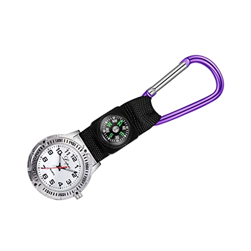 jojofuny Pflege Ansteckuhr Digitale Taschenuhr Uhr Mit Silikonhülle Schwesternuhr Zum Anklemmen Herrenuhren Bergsteigeruhr Schwesternlicht Zum Stoppuhren Violett Anzahl Halskette von jojofuny