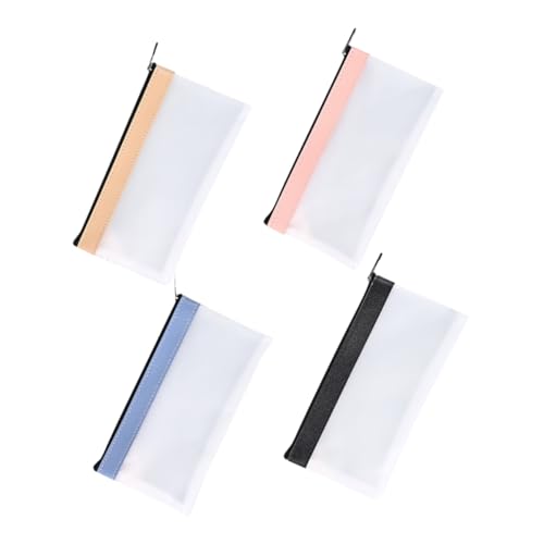 jojofuny 4stücke Transparenter PVC-Geldbeutel Mit Reißverschluss Geld-Organizer Für Scheine Und Münzen Praktische Aufbewahrungstasche Bargeldhalter Stifthalter Für Kleine Gegenstände von jojofuny
