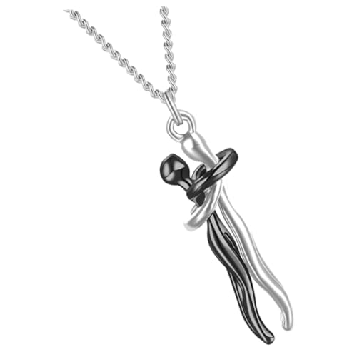 jojofuny Romantischer Valentinstag Halsanhänger Damen und Herren Stilvolles Schmuck Schwarzer Emotionaler Halskettenanhänger Bequem Tragbar Modisch für Alltag und von jojofuny
