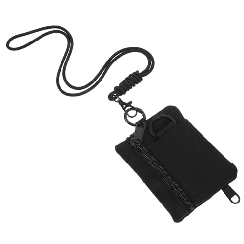 jojofuny Schnalle Tasche Klein Münzbeutel Für Männer Hängende Münztüte Hängende Aufbewahrungstasche Tasche Für Camping Camping-Rucksack-Tasche Hängende Hängetasche Gürteltasche Black Nylon von jojofuny