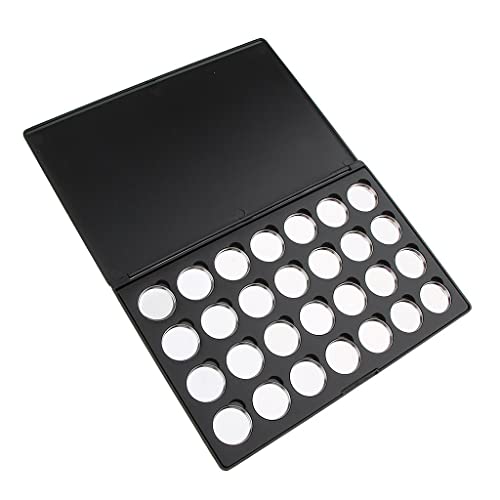 jojomis 1 x leere Kosmetik-Palette für Make-up, Lidschatten, Lidschatten, kleine Reisebox (schwarz) – Etui + Schaumstoff + Pfannen von jojomis