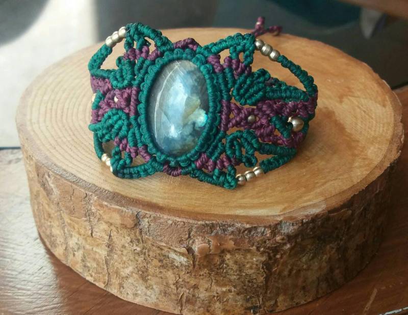 Wald Fee Schmuck, Makramee Armband, Labradorit Armband Wald Fee Schmuck, Makramee Armband, Labradorit Armband von jojosunflowerdesigns