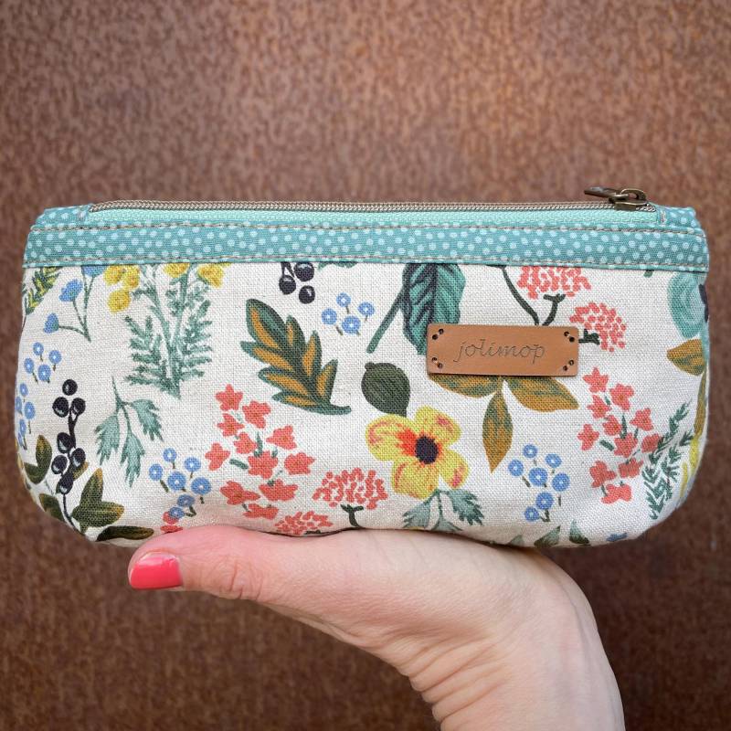 Kosmetiktasche | Schminktasche Blumen Creme Kosmetiktasche | Schminktasche Blumen Creme von jolimop