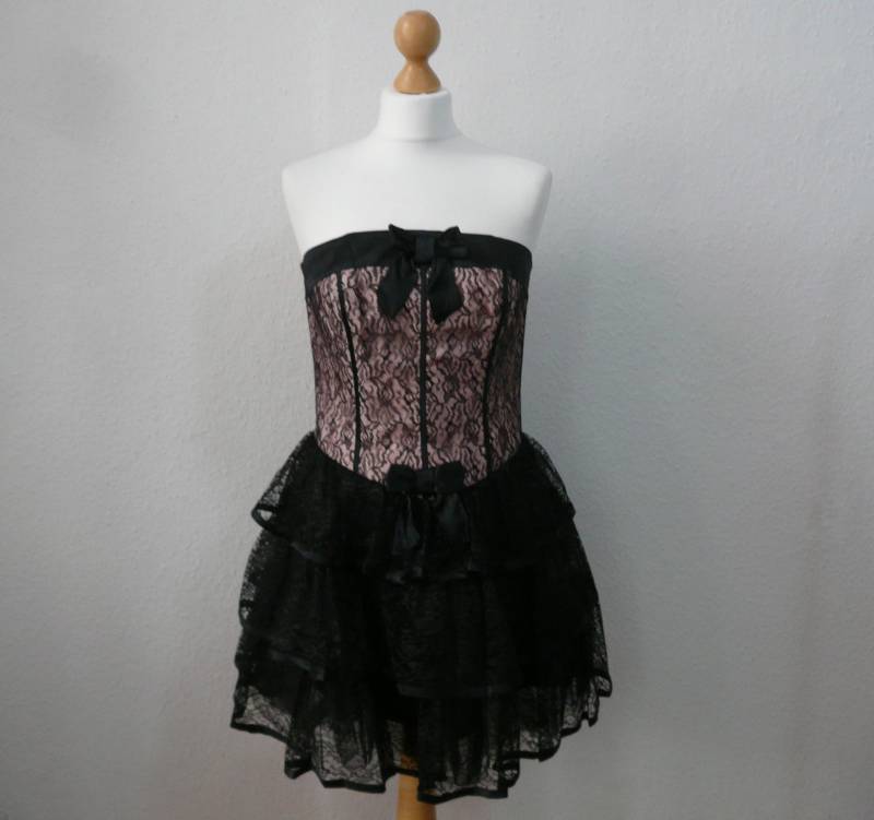 Betsey Johnson Nwt Sz 10 Schwarz Puffy Strapless Partykleid Cocktail Abschlussball Witchy von jollyhousehold