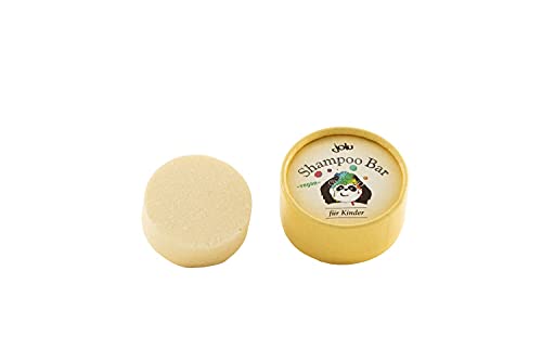 jolu Festes Shampoo Bio Kinder Haarseife für alle Haartypen | Baby Shampoo Bar Naturkosmetik Damen Männer | Seife für Haare | Plastikfreies Shampoo vegan ohne Tierversuche von jolu