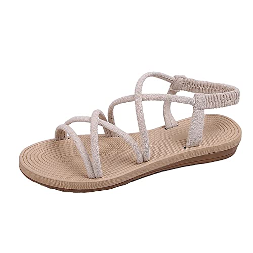 jonam Damen Sandalen Female Barefoot Sandals Women Wedges Shoes Women Lightweight Beach Sandals Ladies Soft Low Heels Shoes(Size:35 EU) von jonam