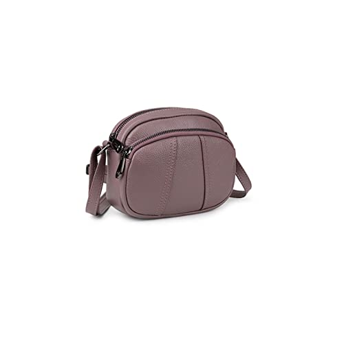 jonam Geldbörse für Damen Die erste Schicht von Rindsleder-Frauen-Messenger Bag Frauen-Leder-Multifunktions-Kreuzkörpersäcke (Color : Purple) von jonam