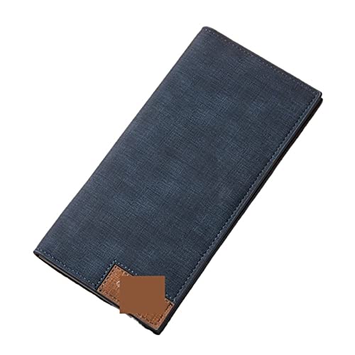 jonam Geldbörse für Damen MenSlim for Vintage Leather Wallets Thin Male Porte Feuille Billetera Mens Wallet Masculina (Color : Blue) von jonam