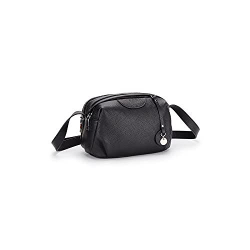 jonam Geldbörse für Damen Premium Rindsleder Frauen Messenger Bag Neue Ankünfte Weiche Art Kreuzkörpertasche Für weibliche doppelte fach frauen tasche (Color : Black) von jonam