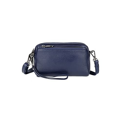 jonam Geldbörse für Damen Telefon Taschen Frauen Messenger Bag garantiert Premium Echtes Leder Mode Weibliche Kreuzkörper-Taschen (Color : Royal Blue) von jonam