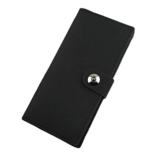 jonam Geldbörse für Damen Wallet Canvas Card Holder Magnetic Buckle Multifunctional Business Clutch Purse (Color : Black) von jonam