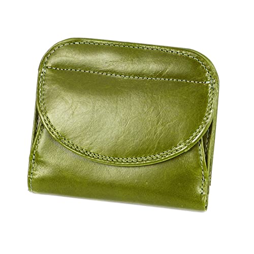jonam Geldbörse für Damen Woman Wallet Genuine Leather Wallets Fashion Hasp Short Wallet Female Card Holder Small Woman Wallets and Purses (Color : 3501 Green) von jonam