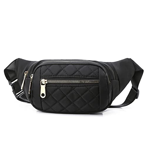 jonam Gürteltasche Waist Bag for Women Female Sports Bum Bag Banana Bag Chest Pocket Casual Small Shoulder Money Pouch Purse(Color:Black) von jonam