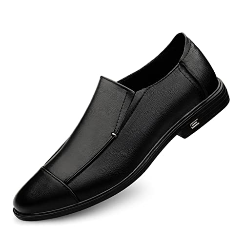 jonam Herrenschuhe Brand Luxury Genuine Leather Men Loafers Dress Shoes Slip On Male Shoes Casual Shoe Man Party Wedding Driving Moccasins Footwear(Color:Black,Size:36 EU) von jonam