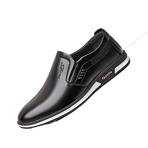 jonam Herrenschuhe Brand Men Loafers Men Leather Casual Shoes Adult Men Driving Shoes(Color:Black,Size:40 EU) von jonam