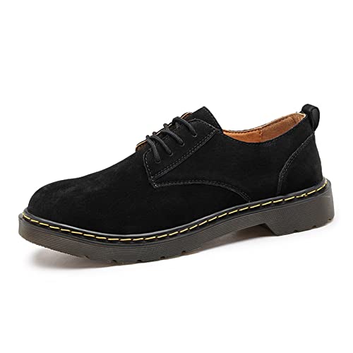 jonam Herrenschuhe Casual Suede Leather Men Shoes Spring Breathable Oxfords Male Footwear Business Men Oxford Shoes Formal Dress Brand Shoe(Color:Black,Size:39 EU) von jonam