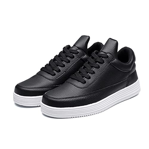 jonam Herrenschuhe Elevator Male Sneakers White Board Shoes Height Increasing Mens Shoes Invisible Inner Heightening Leisure Sports Shoes Male(Color:Black1,Size:38 EU) von jonam