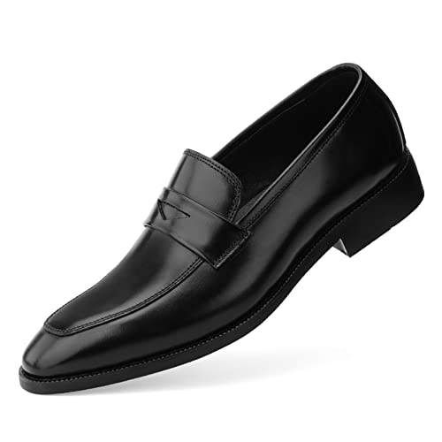 jonam Herrenschuhe Genuine Leather Men Dress Shoes Business Formal Shoes Black Oxford Shoes for Men Shoes Leather(Color:Black,Size:38 EU) von jonam