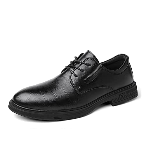 jonam Herrenschuhe Golden Sapling Mens Formal Shoes Casual Business Flats Leisure Derby Shoe Men Dress Career Flat Retro Leather Footwear(Color:Black,Size:42 EU) von jonam