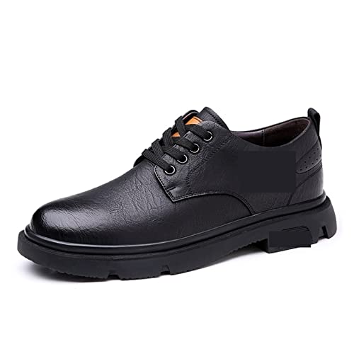 jonam Herrenschuhe Internal Increased Men Quality Casual Business Genuine Leather Shoes Invisible High Heel Oxfords Office Formal Elevator Shoe(Color:Black,Size:40 EU) von jonam