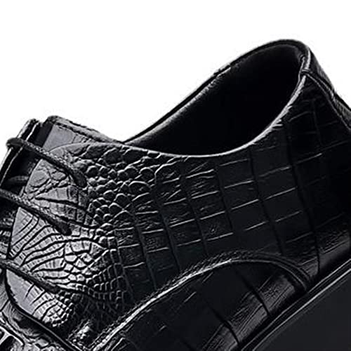 jonam Herrenschuhe Leather Men Shoes Fashion Casual Shoes Lace-Up Loafers Business Wedding Dress Shoes(Size:42 EU) von jonam