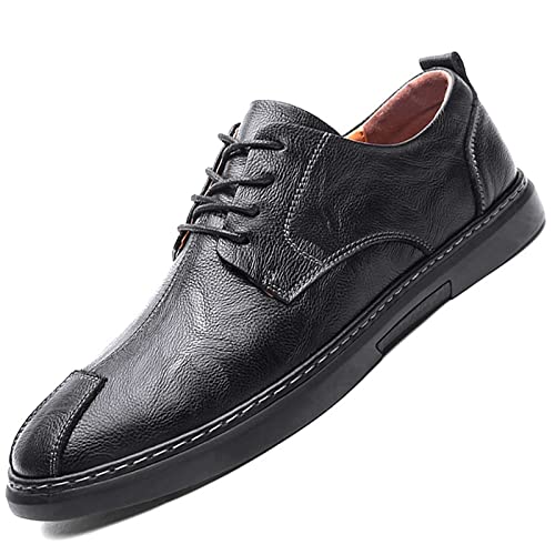 jonam Herrenschuhe Men Casual Leather Shoes Business Low-top Men Leather Shoes for Men Flat Dress Shoes(Size:40 EU) von jonam