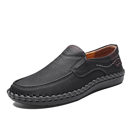 jonam Herrenschuhe Men Casual Shoes Mens Loafers Slip on Driving Shoes(Color:Black,Size:43 EU) von jonam
