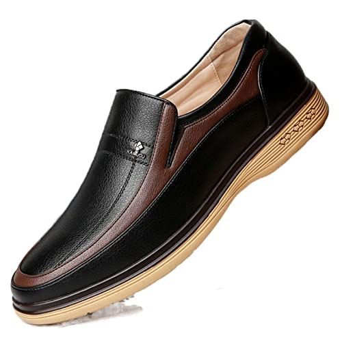 jonam Herrenschuhe Men Casual Shoes Soft Men Business Walking Shoes Outdoor Footwear Loafers Men Light Driving Shoes(Color:Black,Size:41 EU) von jonam