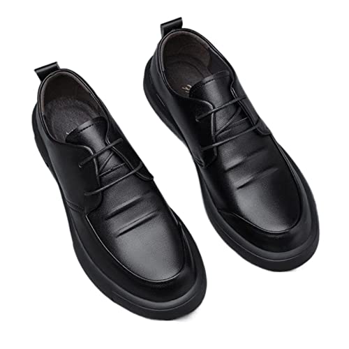 jonam Herrenschuhe Men Leather Shoes Casual Big Toe Soft Sole Dress Versatile Business Lace-Up Breathable Style(Size:40 EU) von jonam