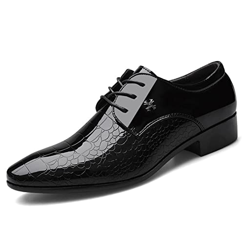 jonam Herrenschuhe Men Leather Shoes Spring and Autumn Casual Shoes Men Business Formal Shoes Wedding Shoes(Size:48) von jonam