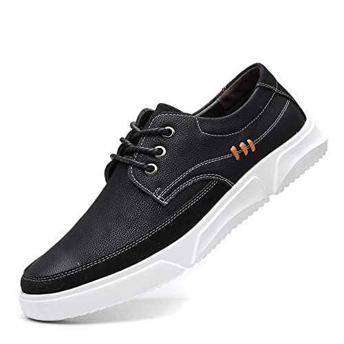 jonam Herrenschuhe Men Shoes Leather Cowhide Leather Shoes Men Comfortable Low-top British Casual Single Shoes Leather Shoes Formal Shoes(Color:Black,Size:44 EU) von jonam