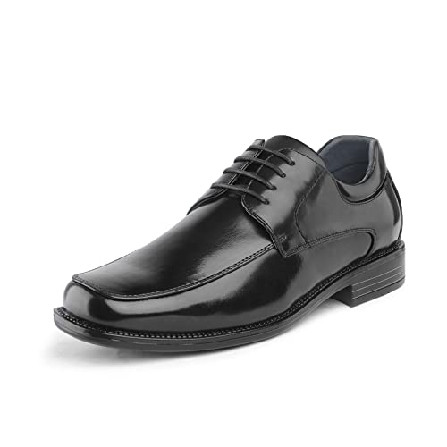 jonam Herrenschuhe Mens Dress Shoes Square Toe Gentlemen Leather Shoes for Men Classic Business Style Slip On Men Shoes(Color:Black,Size:12 US) von jonam