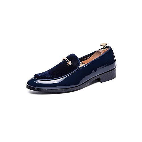 jonam Herrenschuhe Oxford-Schuhe for Männer Formal Loafers Slip-on-Round Toe Leder atmungsaktiv Insouciant Anti-Rutsch-Exquisite Oxford-Schuhe Männer (Farbe: Schwarz, Größe: 39 EU)(Color:B,Size:39 EU) von jonam