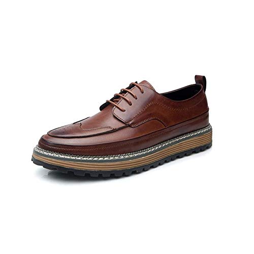 jonam Herrenschuhe Schuhe for Herren Klassische Halbschuhe schnüren sich oben Geschäft Gelegentliche Echtes Leder Flache Low Top Anti-Rutsch-atmungsaktiv Oxford Schuhe Herren (Farbe: Schwarz mit Fleec von jonam