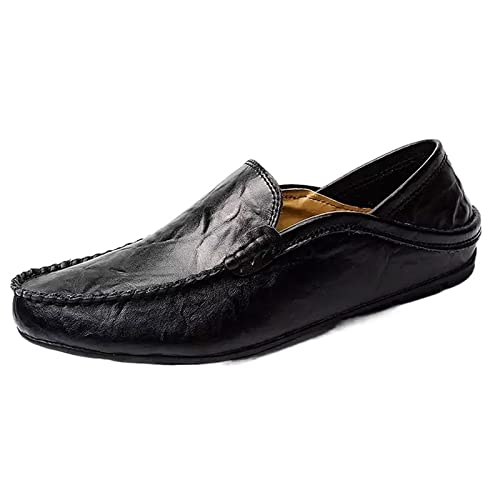 jonam Herrenschuhe Shoes Men Casual Shoes Men Driving Shoes(Color:Black,Size:45 EU) von jonam