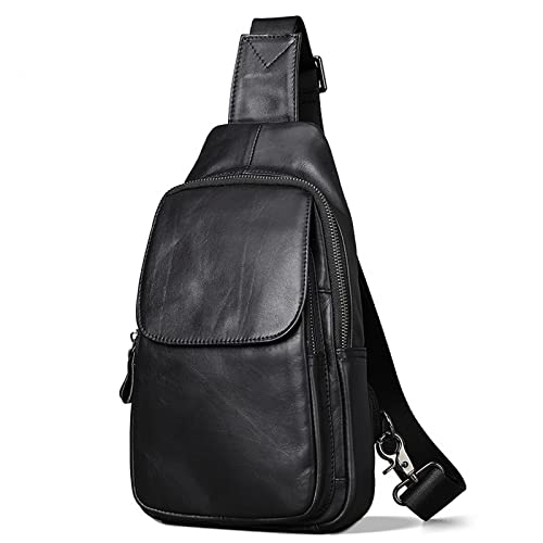 jonam Herrentasche Brusttasche der Herren, Männer Umhängetasche, Umhängetasche der Männer, Leder Messenger Bag, Herren Lässige Brusttasche von jonam