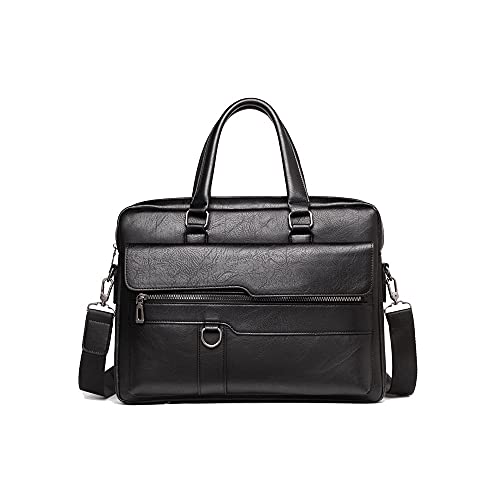jonam Herrentasche Business Umhängetasche Männer Messenger Bag Tasche für männliche Mode Lässige Mann Handtaschen(Color:Black) von jonam