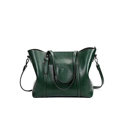 jonam Herrentasche Frauen Leder Handtasche Frauen Luxus Handtaschen Frauen Taschen Designer Crossbody Bags Designer Handtaschen Retro Umhängetasche(Color:Green) von jonam