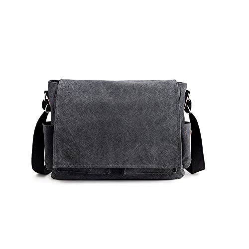 jonam Herrentasche Herren Canvas Aktentasche Business Office Man Messenger Bag Lässige Männliche Computer Laptoptasche Abdeckung Große Crossbody Taschen(Color:A) von jonam