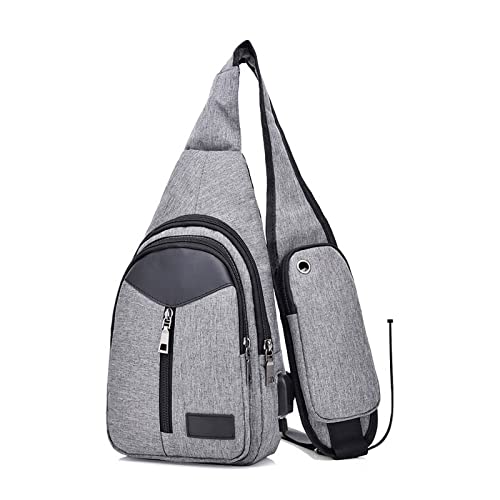 jonam Herrentasche Herren Canvas-Schultertasche USB Intelligenter Anti-Diebstahl-Reise-Messenger Bag, große Kapazität von jonam