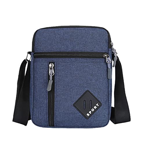 jonam Herrentasche Herren Messenger Bag Crossbody Umhängetaschen Männer Kleine Sling Pack for Arbeit Business Waterproof Oxford Packs Satchel Geldbörse(Color:Style A-Blue) von jonam