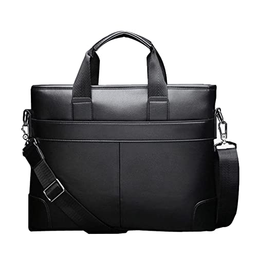 jonam Herrentasche Kleid Herrenhandtasche Hohe Qualität Männer Messenger Bags Casual Männliche Crossbody Reisetaschen for Männer Umhängetasche Business Aktentaschen(Color:Black) von jonam