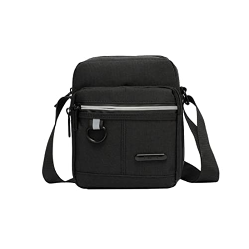 jonam Herrentasche Männer Messenger Bag Crossbody Umhängetaschen Reisetasche Mann Geldbörse Kleine Sling Packung Für Arbeit Business Herren Tasche(Color:Black) von jonam