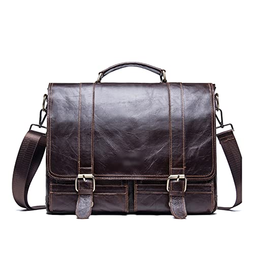 jonam Herrentasche Männer Retro Aktenkoffer Business Umhängetasche Leder Handtasche Tasche Computer Laptop Messenger Bags Herren Reisetaschen von jonam