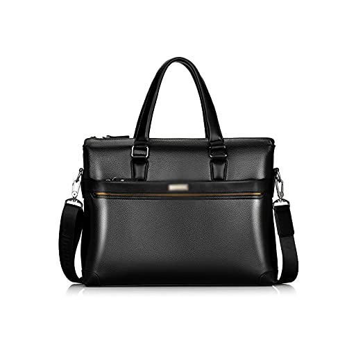 jonam Herrentasche Männer Schulter Aktentaschen Tasche Handtaschen Geschäft Männer Taschen Große Reise Laptoptasche Für Man Messenger Bags PU. Lederhandtaschen(Color:Black) von jonam