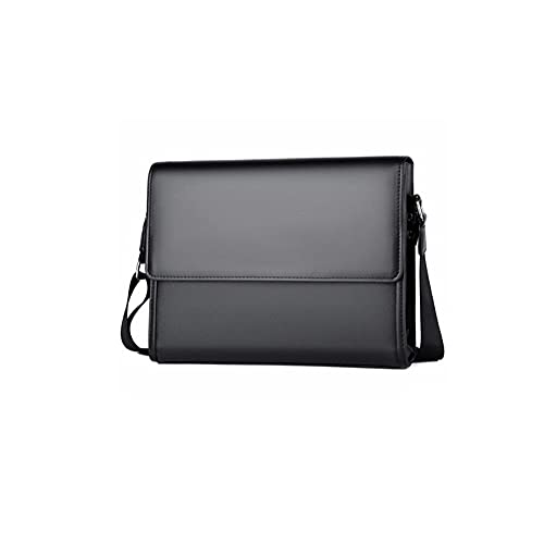 jonam Herrentasche Männer Tasche Mode Umhängetasche Business Aktentasche Männer Messenger Bags Vintage Leder Crossbody Tasche Lässige Mann Handtaschen(Color:Black) von jonam