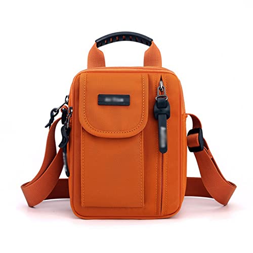 jonam Herrentasche Männer Umhängetasche Mann Business Messenger Bag Nylon Hohe Qualität Jungen Umhängetasche Licht Männlichen Geldbörse Handtaschen Unisex(Color:Orange) von jonam