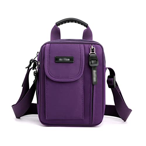 jonam Herrentasche Männer Umhängetasche Mann Business Messenger Bag Nylon Hohe Qualität Jungen Umhängetasche Licht Männlichen Geldbörse Handtaschen Unisex(Color:Purple) von jonam